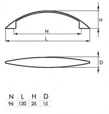 Ручка мебельная KL-663-96 AC (медь)