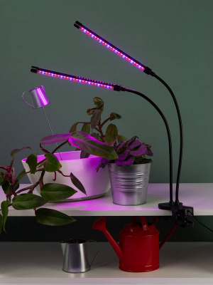 Светильник для растений на прищепке LED ЭРА, 20 Вт, 3000 К, чёрный (FITO-20W-ALED-RB)