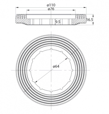 Арматура для бачка IDDIS, нижний подвод 1/2"