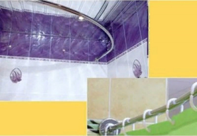 Карниз для ванны, дуга 90 x 90 см, нержавеющая сталь