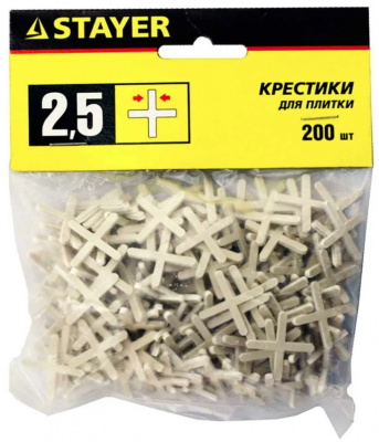 Крестики STAYER для кафеля, 2,5 мм, 200 штук