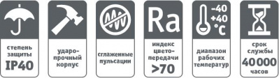 Светильник LED Navigator DPB-01, 10 Вт, 4000 К, IP40, 385х75х52 мм