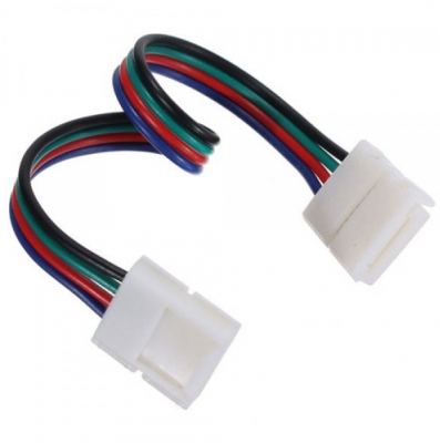 Коннектор для светодиодных лент 5050 RGB гибкий, 15 см (2 разъёма 10 мм)