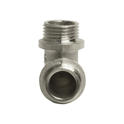 Уголок 1/2" наружные резьбы, латунный, VRT