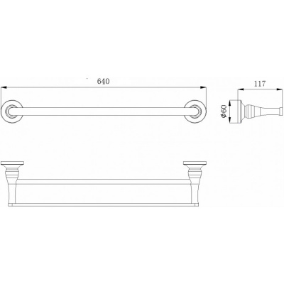 Полотенцедержатель 64 см Rush Corsica CO42532