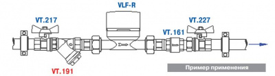 Фильтр механической очистки косой VALTEC 1/2", внутренняя/наружная резьбы