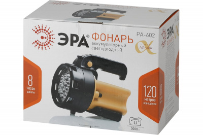 Фонарь-прожектор ЭРА LED PA-602, IP65 (аккумулятор 3 Ач)