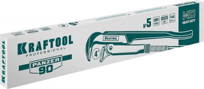 Ключ трубный с прямыми губками KRAFTOOL PANZER 90, №5, 4"