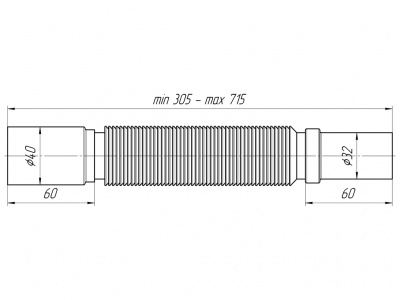 Гофра 32x40 мм (305-715 мм)