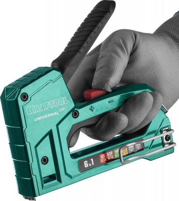 Пистолет скобозабивной KRAFTOOL "Universal HD" 6 в 1, 53 (6-14 мм)/140 (8-14 мм)/13/ 53F/300/500