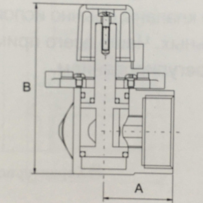 A - 45 мм, B - 102 мм.
