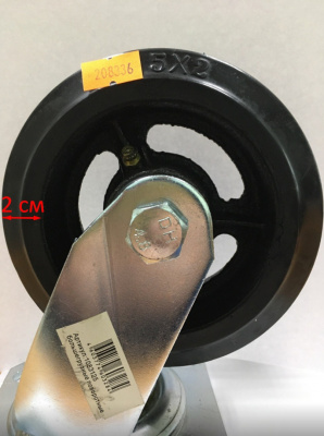 Колесо большегрузное, поворотное, обрезиненное SCd 55/125, до 180 кг
