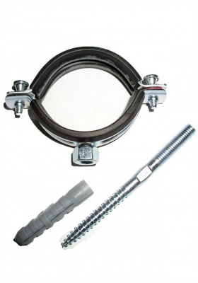 Хомут металлический с гайкой М8, 1¼" (42-45 мм) со шпилькой