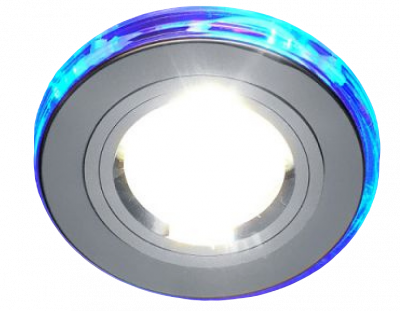 Светильник   MR16 2060/2 хром/синяя подсв.(SL/LED/BL)