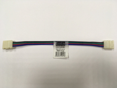 Коннектор для светодиодных лент 5050 RGB гибкий, 15 см (2 разъёма 10 мм)
