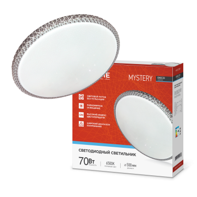 Светильник LED IN HOME DECO "MYSTERY", 70 Вт, 6500 К, 500х73 мм, 6300 лм