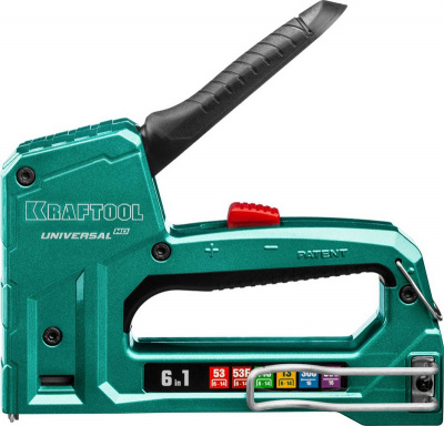 Пистолет скобозабивной KRAFTOOL "Universal HD" 6 в 1, 53 (6-14 мм)/140 (8-14 мм)/13/ 53F/300/500