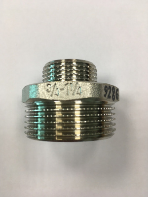 Ниппель переходник 3/4" x 1¼", латунный
