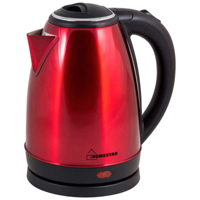 Чайник нержавейка HOMESTAR HS-1010, 1,8 л, 1500 Вт, красный