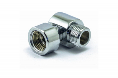 Уголок с накидной гайкой 3/4"х1/2" штуцер, хром (пара)
